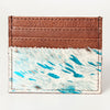 ADBG817 Handcrafted Hair on Hide Card Holder Pebbled Leather Western Slim Card Case