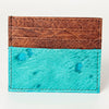 ADBG817 Handcrafted Hair on Hide Card Holder Pebbled Leather Western Slim Card Case
