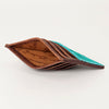 ADBG817 Handcrafted Hair on Hide Card Holder Pebbled Leather Western Slim Card Case
