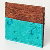 ADBG817 Handcrafted Hair on Hide Card Holder Pebbled Leather Western Slim Card Case