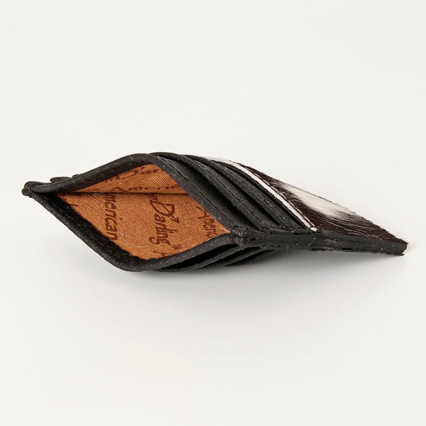 ADBG817 American Darling Handcrafted Black Leather Card-Holder - Premium Full Grain Western Slim Wallet