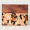 ADBG817 Handcrafted Hair on Hide Card Holder Pebbled Leather Western Slim Card Case