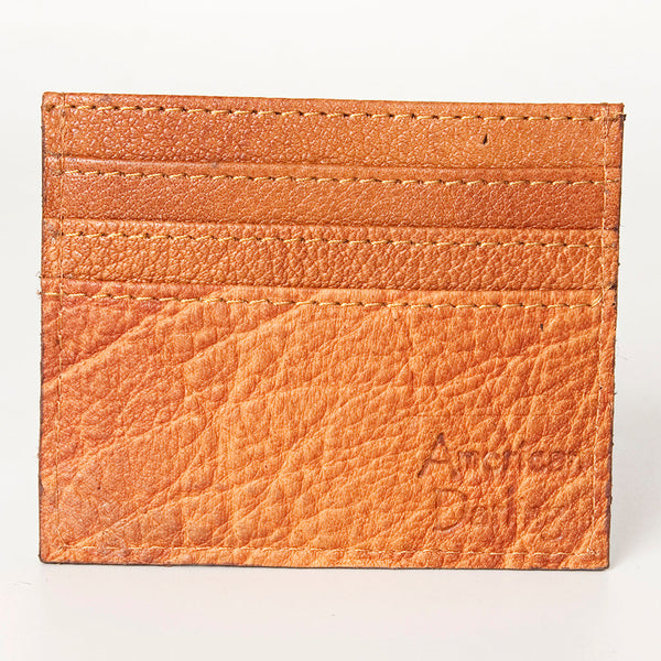ADBG817 Handcrafted Hair on Hide Card Holder Pebbled Leather Western Slim Card Case