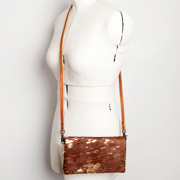 ADBG819 American Darling Handcrafted Leather Small Cross body Bag with Hair-On Cowhide