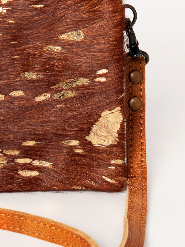 ADBG819 American Darling Handcrafted Leather Small Cross body Bag with Hair-On Cowhide