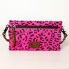 ADBG819 Pink Hair-on-Hide Crossbody Bag - American Darling Genuine Leather Wallet