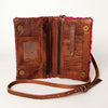ADBG819 Pink Hair-on-Hide Crossbody Bag - American Darling Genuine Leather Wallet