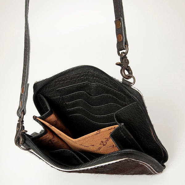 ADBG820 American Darling Handcrafted Leather Cross body Bag with Hair-On Cowhide