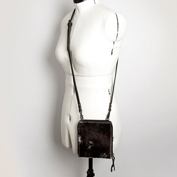 ADBG820 American Darling Handcrafted Leather Cross body Bag with Hair-On Cowhide