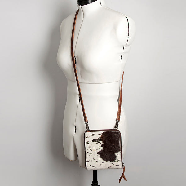 ADBG820 American Darling Handcrafted Leather Cross body Bag with Hair-On Cowhide