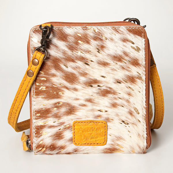 ADBG820 American Darling Handcrafted Leather Cross body Bag with Hair-On Cowhide