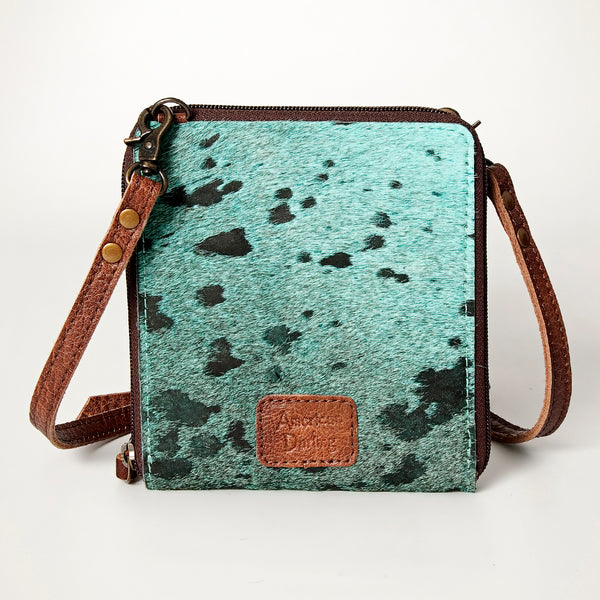 ADBG820 American Darling Handcrafted Leather Cross body Bag with Hair-On Cowhide