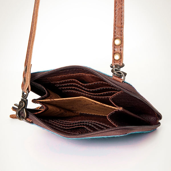 ADBG820 American Darling Handcrafted Leather Cross body Bag with Hair-On Cowhide