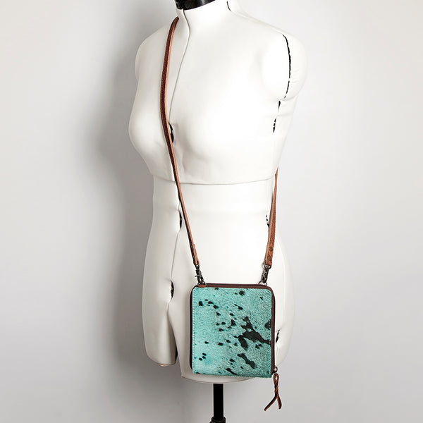 ADBG820 American Darling Handcrafted Leather Cross body Bag with Hair-On Cowhide