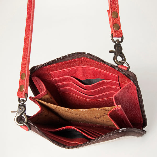 ADBG820 American Darling Handcrafted Leather Cross body Bag with Hair-On Cowhide