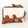 ADBG821 American Darling Handcrafted Leather Coin Purse with Authentic Hair-On Cowhide