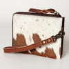 ADBG821 American Darling Handcrafted Leather Coin Purse with Authentic Hair-On Cowhide