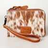 ADBG821 American Darling Handcrafted Leather Coin Purse with Authentic Hair-On Cowhide