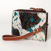 ADBG821 American Darling Handcrafted Leather Coin Purse with Authentic Hair-On Cowhide