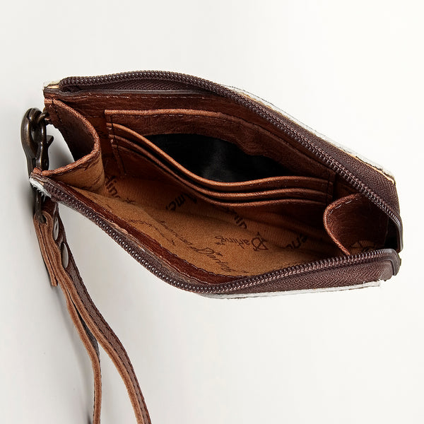 ADBG821 American Darling Handcrafted Leather Coin Purse with Authentic Hair-On Cowhide
