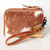 ADBG821 American Darling Handcrafted Leather Coin Purse with Authentic Hair-On Cowhide