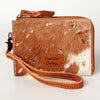 ADBG821 American Darling Handcrafted Leather Coin Purse with Authentic Hair-On Cowhide