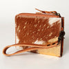 ADBG821 American Darling Handcrafted Leather Coin Purse with Authentic Hair-On Cowhide