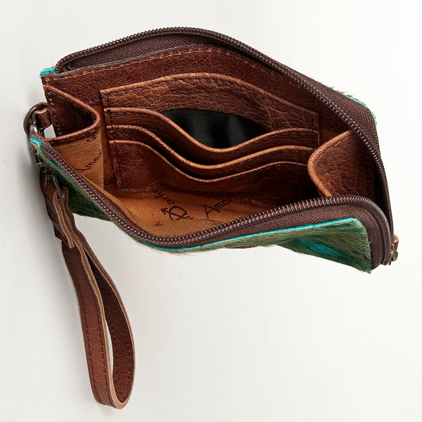 ADBG821 American Darling Handcrafted Leather Coin Purse with Authentic Hair-On Cowhide
