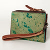 ADBG821 American Darling Handcrafted Leather Coin Purse with Authentic Hair-On Cowhide