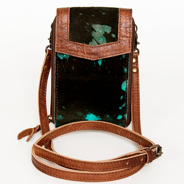 ADBG822 American Darling Handcrafted Leather Cell Phone holder with Hair-On Cowhide