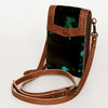 ADBG822 American Darling Handcrafted Leather Cell Phone holder with Hair-On Cowhide