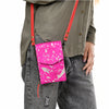 ADBG822 American Darling Handcrafted Pink Leather Cell Phone holder with Hair-On Cowhide
