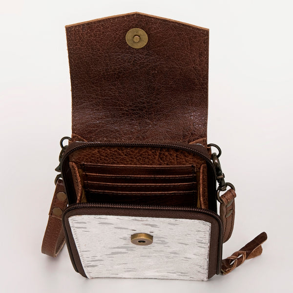 ADBG822 American Darling Handcrafted Leather Cell Phone holder with Hair-On Cowhide