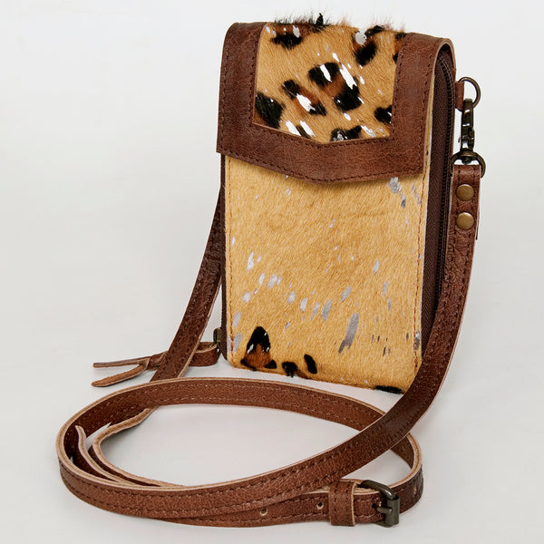 ADBG822 American Darling Handcrafted Leather Cell Phone holder with Hair-On Cowhide