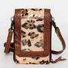 ADBG822 American Darling Handcrafted Leather Cell Phone holder with Hair-On Cowhide