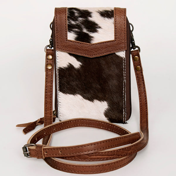 ADBG822 American Darling Handcrafted Leather Cell Phone holder with Hair-On Cowhide