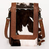 ADBG822 American Darling Handcrafted Leather Cell Phone holder with Hair-On Cowhide