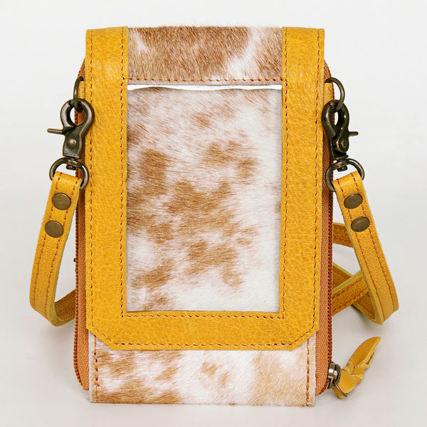 ADBG822 American Darling Handcrafted Leather Cell Phone holder with Hair-On Cowhide