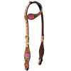 BER164-Western Leather One Ear Headstall