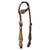 BER172-Western Leather One Ear Headstall