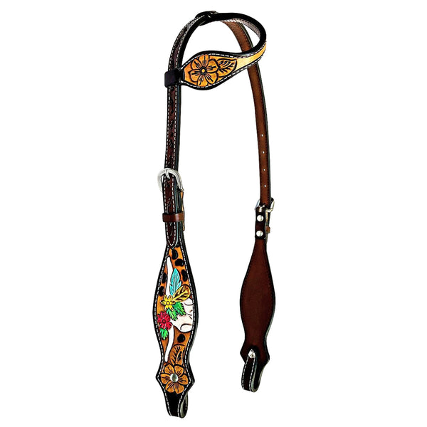 BER180-Western Leather One Ear Headstall