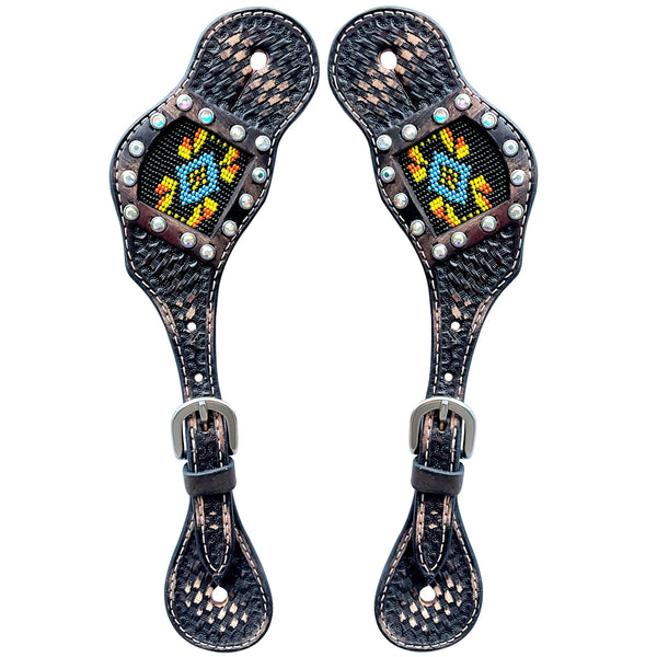 BER223-Western American Leather Spur Strap
