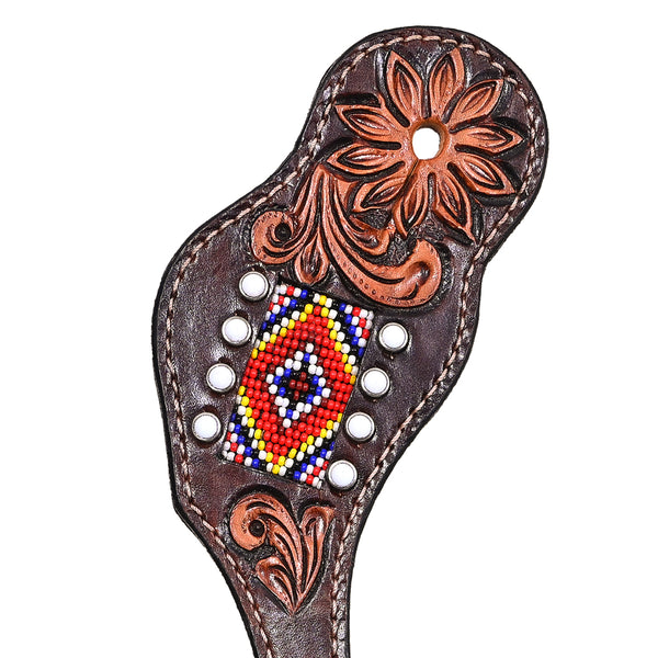 BER225-Western American Leather Spur Strap