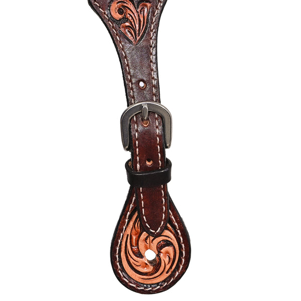 BER225-Western American Leather Spur Strap