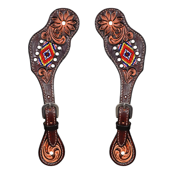 BER225-Western American Leather Spur Strap