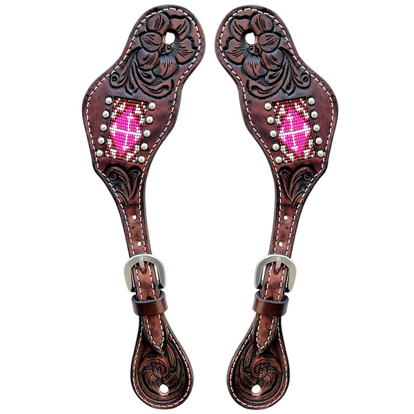 BER227-Western American Leather Spur Strap