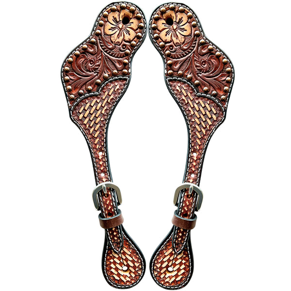 BER230-Western American Leather Spur Strap