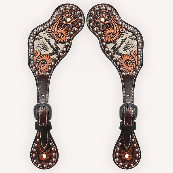 BER240-Western American Leather Spur Strap