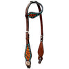 BER241-Western Leather One Ear Headstall
