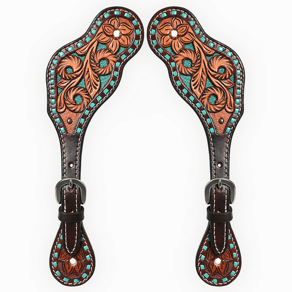 BER241-Western American Leather Spur Strap